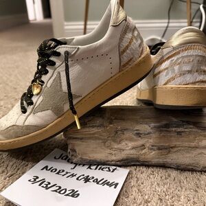 Golden Goose White / Grey / Gold Ballstar EU 39